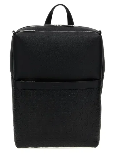 Shop Ferragamo 'gancini' Backpack In Black