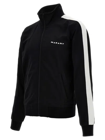 Isabel Marant Ronny Stripe-detail Jacket In White/black