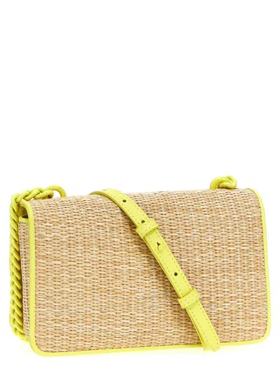 Shop Pinko 'mini Love Bag Light' Crossbody Bag In Yellow
