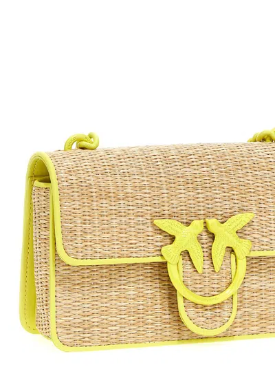 Shop Pinko 'mini Love Bag Light' Crossbody Bag In Yellow