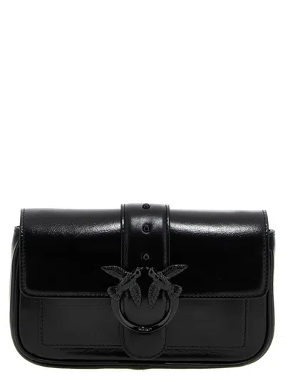 Shop Pinko 'love One Pocket' Crossbody Bag In Black