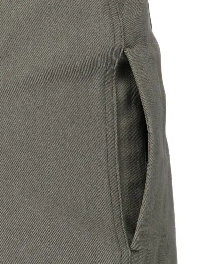 Sa Su Phi Cotton Skirt With Adjustable Waist And Front Slit In Gray