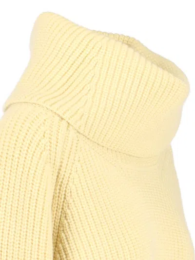 Sa Su Phi Cashmere Blend High-collar Knit Sweater In Yellow