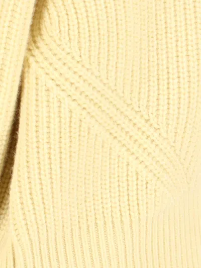 Sa Su Phi Cashmere Blend High-collar Knit Sweater In Yellow