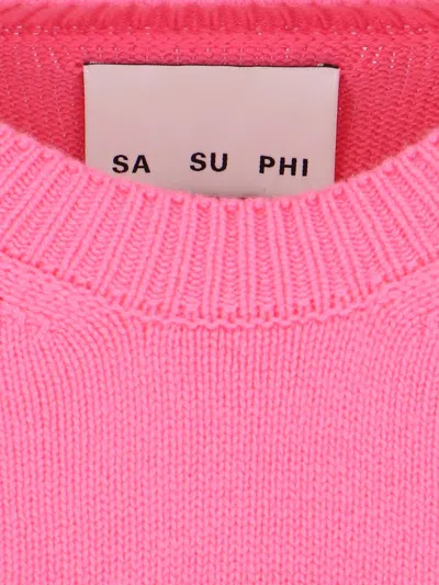 Sa Su Phi Round-neck Cashmere Sweater In Pink