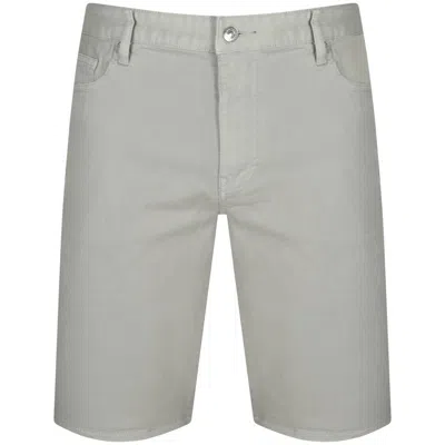 Shop Armani Exchange J65 Slim Denim Shorts Grey
