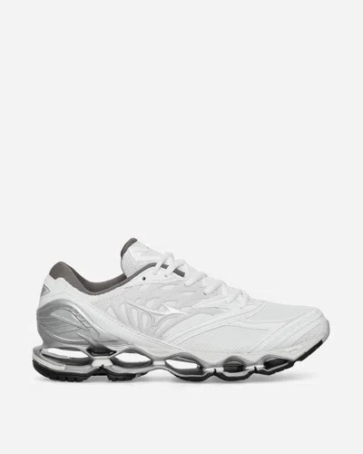 Shop Mizuno Wave Prophecy Ls Sneakers White / Silver In Grey