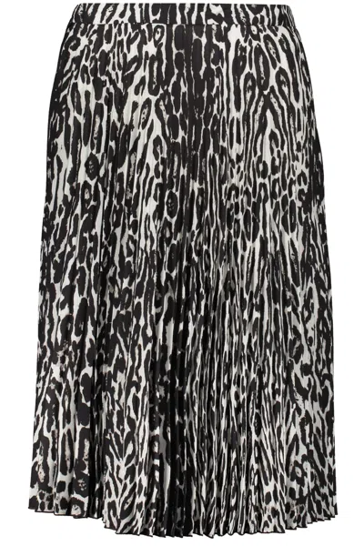 Shop Burberry Printed Midi Skirt In Animalier
