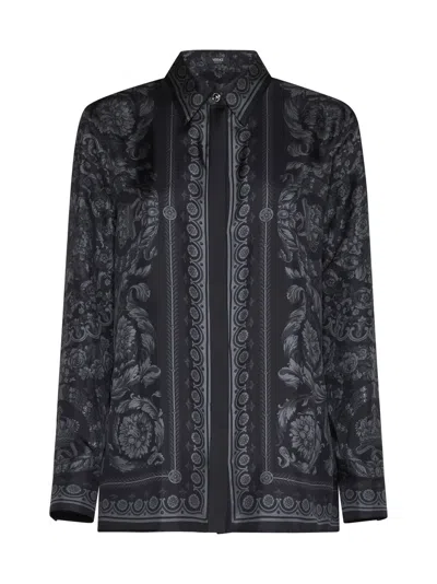 Shop Versace Shirt In Black