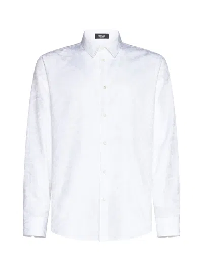 Shop Versace Shirt In Optical White