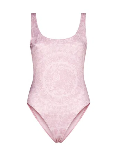 Shop Versace Swimwear In Pale Pink