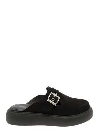 Shop Vagabond 'blenda' Mules With A Buckle In Leather Woman In Black