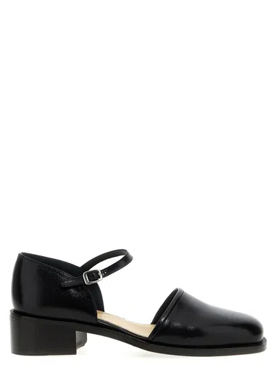 Shop Lemaire Mary Jane Leather In Black