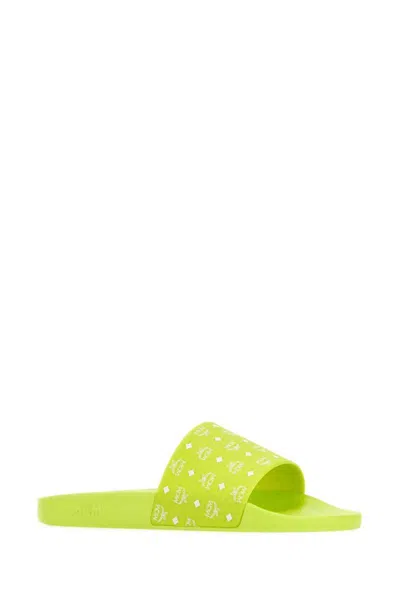 Shop Mcm Slippers In Green