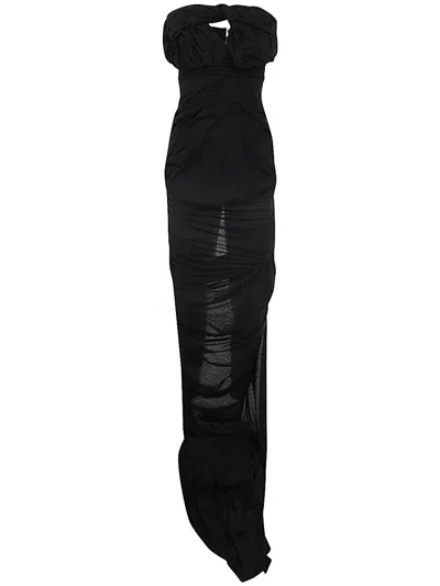 Shop Rick Owens Lido Draped Gown Clothing In Black