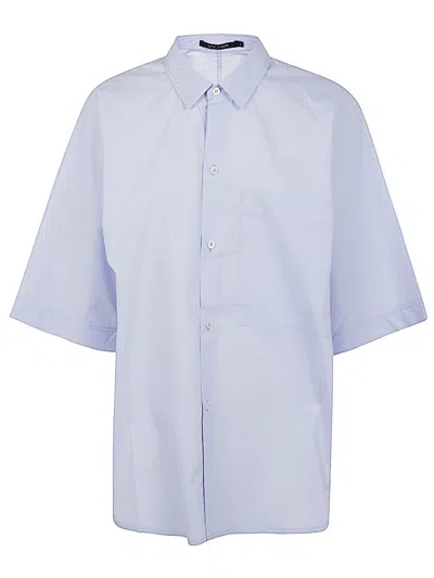 Shop Sofie D Hoore Short Sleeve Shirt With Front Placket Clothing In Blue