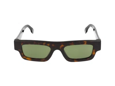 Shop Retrosuperfuture Rectangular Frame Sunglasses In Multi