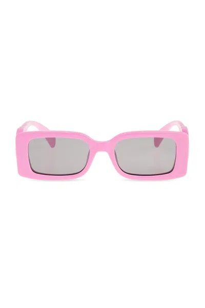 Shop Gucci Eyewear Rectangular Frame Sunglasses In Pink