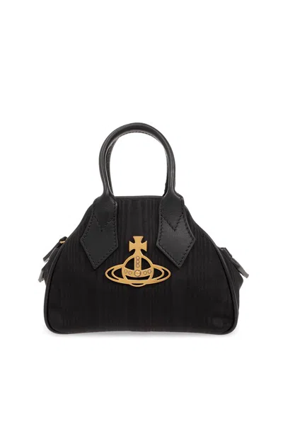 Shop Vivienne Westwood Yasmine Mini Shoulder Bag In Black