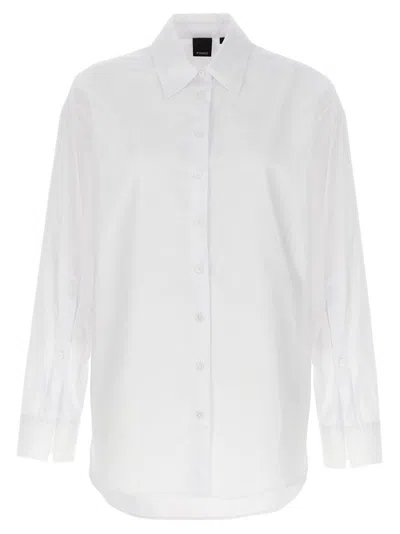 Shop Pinko Eden Long Sleeved Buttoned Shirt In White