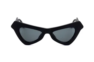 Shop Marni Eyewear Triangle Frame Sunglasses In Black