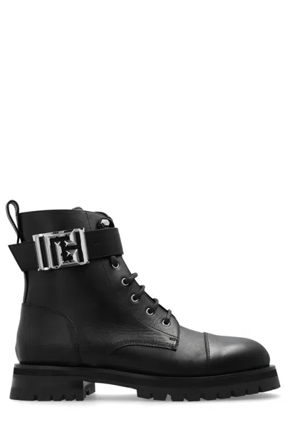 Shop Balmain Charlie Ankle Boots In Black