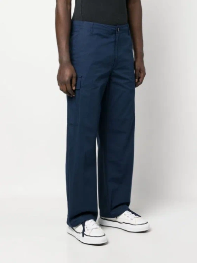 Shop Kenzo Cargo Trousers In Blue