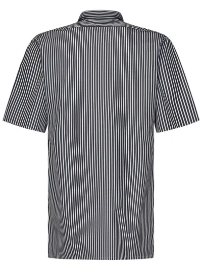 Shop Maison Margiela Short-sleeved Striped Shirt In Grey