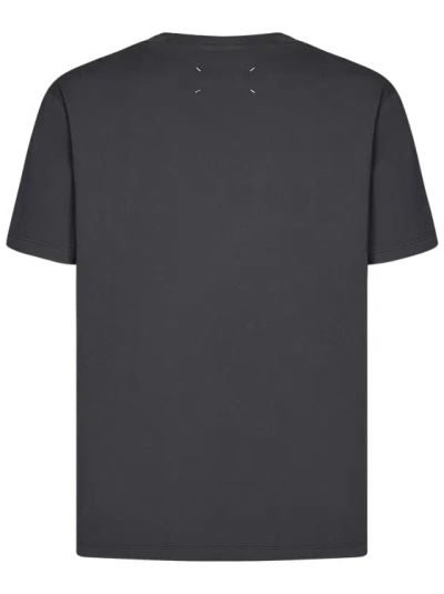 Shop Maison Margiela Classic Anthracite-colored Organic Cotton Jersey T-shirt In Grey
