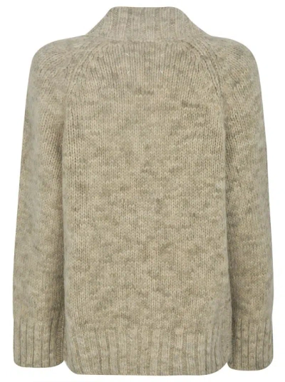 Shop Maison Margiela Chunky-knit Oversize Cardigan In Grey