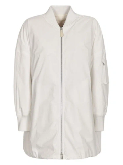 Shop Jil Sander White Cotton Padded Jacket