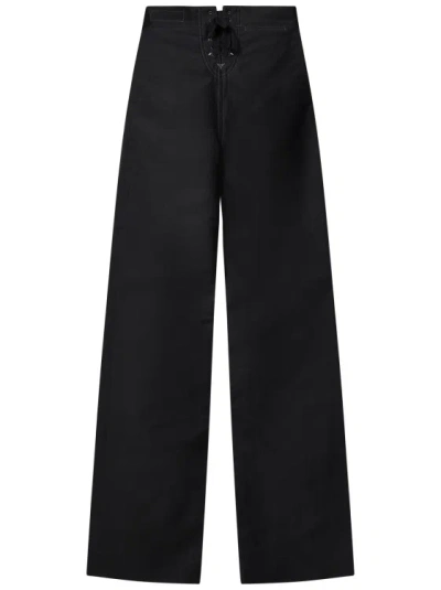 Shop Maison Margiela Wide-leg Cotton Cordura Trousers In Black