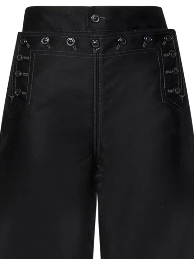 Shop Maison Margiela Wide-leg Cotton Cordura Trousers In Black