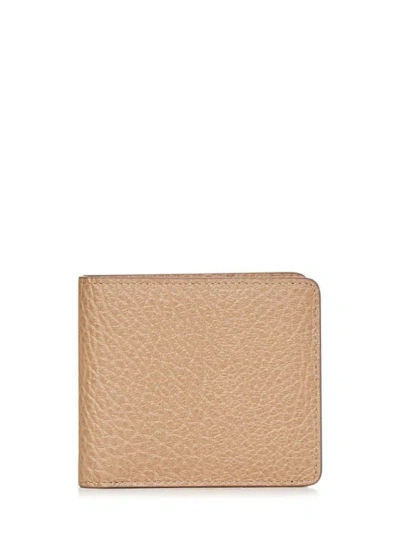 Shop Maison Margiela Leather Bifold Card Holder In Brown