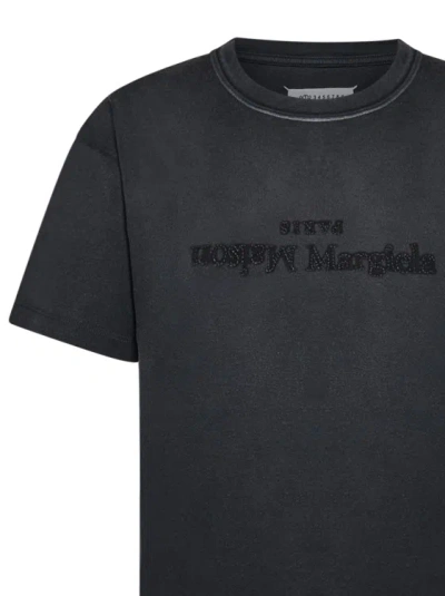 Shop Maison Margiela Black Washed Cotton Jersey T-shirt