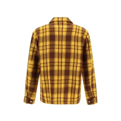 Shop Moncler Wool Checked Jacket In Brown