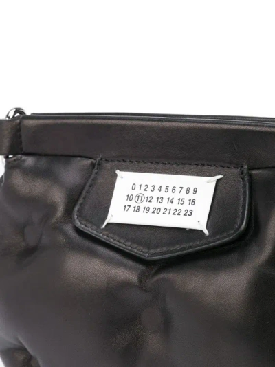 Shop Maison Margiela Leather Clutch Bag In Grey