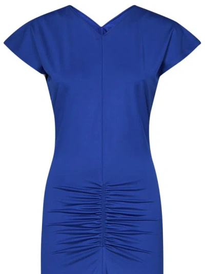 Shop Victoria Beckham Royal Blue Midi Dress
