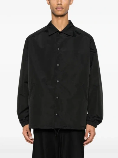 Shop Y-3 Logo-embroidered Padded Shirt Jacket In Black