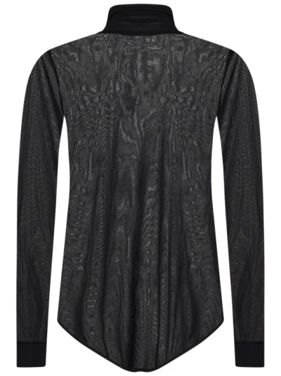Shop Maison Margiela High-neck Long-sleeved Bodysuit In Black