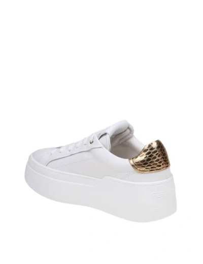 Shop Ferragamo Dahlia Sneakers In White Leather