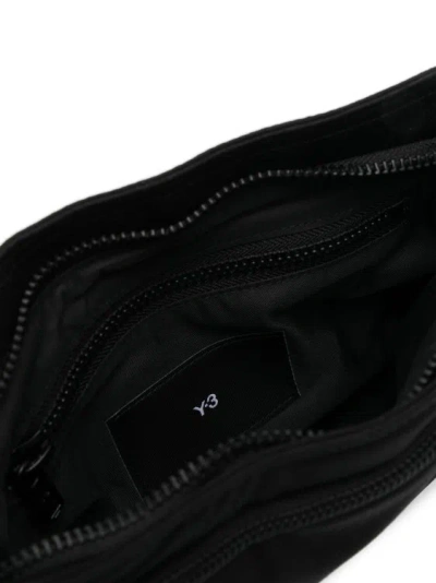 Shop Y-3 Sacoche Logo-embroidered Messenger Bag In Black