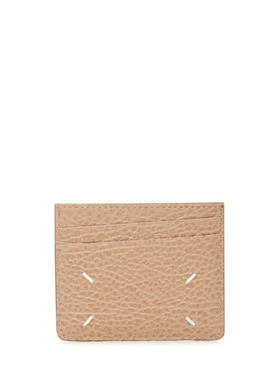 Shop Maison Margiela Leather Card Holder In Neutrals