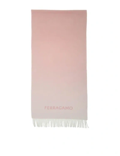 Shop Ferragamo Cashmere Nuance Shaded Effect Scarf In Pink