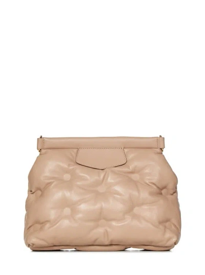 Shop Maison Margiela Small Quilted Shoulder Bag In Neutrals