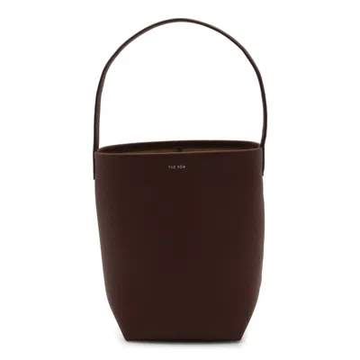 Shop The Row Logo Detailed Small Tote Bag In Brown