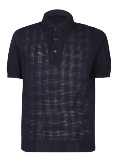 Shop Lardini Cotton Polo Shirt In Black