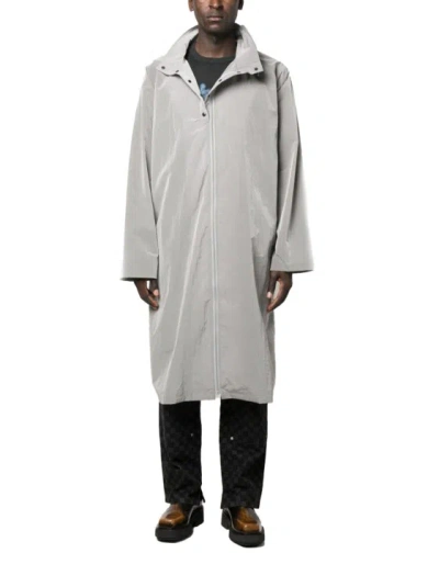 Shop Y/project Double Collar Coat In Grey