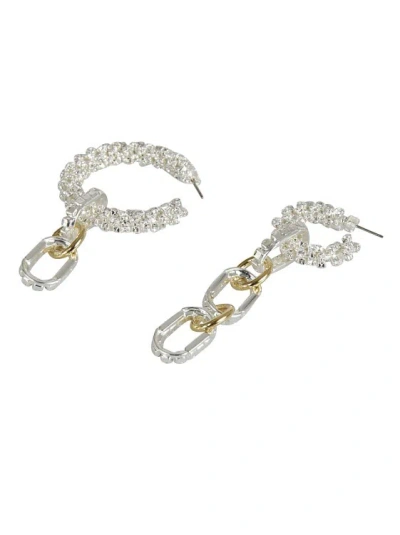 Shop Magda Butrym Silver Crystal/freshwater Pearl Crystal Star Mix Earrings