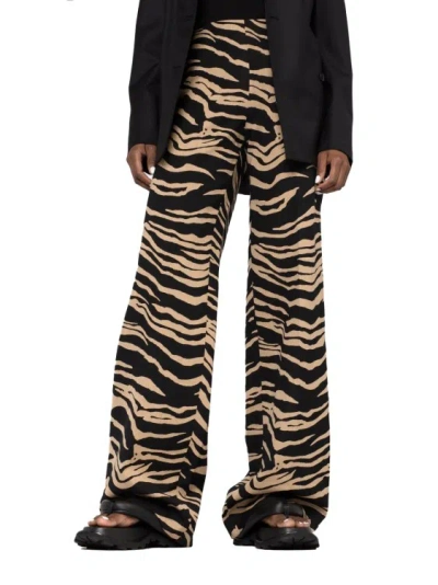 Shop Stella Mccartney Tiger Print Tailored Straight Leg Trousers In Multicolor